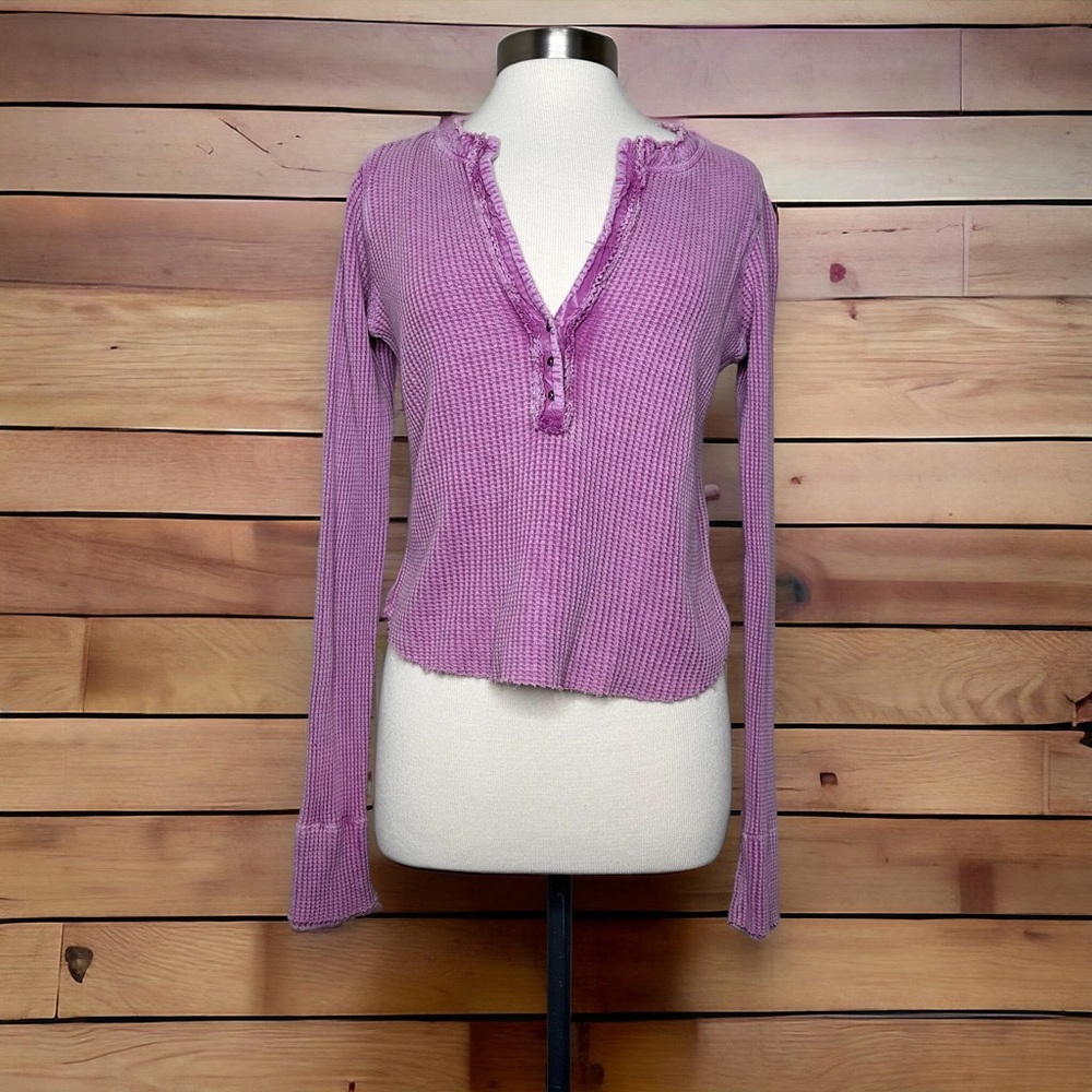 Free People Fp One Colt Thermal waffle pink lavender